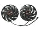 Вентилятор кулер для видеокарты Sapphire RX 6700 7600 7700 XT (Оригинал) 95 мм FD10015M12D комплект 2 шт (№424.1) - изображение 1