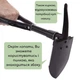 Лопата туристическая складная многофункциональная Shovel 009 мини лопата для кемпинга, саперная лопата. Цвет: черный - изображение 5