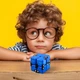 Игрушка антистресс Бесконечный кубик фиджет 7,3x3,6x1,8см (Инфинити куб) Синий - изображение 2