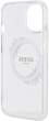 Панель Guess PC TPU Flowers Ring Glossy Logo MagSafe для Apple iPhone 15 Transparent (3666339221706) - зображення 6