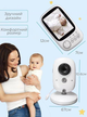 Электронная видеоняня Baby Monitor VB603 с датчиком звука, 2-го поколения / радионяня с портативным дисплеем и измерением температуры Белый - изображение 5