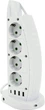 Сетевой фильтр Voltronic F14, 8 розеток EU + 3 USB + Type-C, кнопка включения с индикатором, 2 м, 3х0.75 мм, 2500W, White, Box (YT31676) - изображение 1