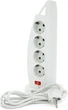 Сетевой фильтр Voltronic F14, 8 розеток EU + 3 USB + Type-C, кнопка включения с индикатором, 2 м, 3х0.75 мм, 2500W, White, Box (YT31676) - изображение 2