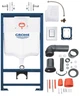 Инсталляция GROHE Rapid SL 3 в 1 38772001 + Унитаз безободковый Kroner Harz WHI493736 RIMLESS с сиденьем Slim Duroplast / Soft-close / Quick relase KH493736WHIR (38772001KH493736) - изображение 3