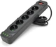 Мережевий фільтр Voltronic F25U, 5 розеток EU+3 USB+PD, кнопка включення з індикатором, 2 м, 3х0.75 мм, 2500W, Black, Box (YT31694) - зображення 2