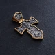 Серебряный крест с позолотой "Распятие. Ангел Хранитель" 131416 Онікс - изображение 5