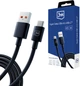 Кабель 3mk Hyper | USB-A to Type-C | 60 Вт | 1.2 м | Черный | (5903108541275) - изображение 1