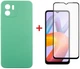 Комплект чохол для смартфона + скло DENGOS для Xiaomi Redmi A2 Mint (DG-KM-82) - зображення 1