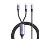 Кабель USB Type-C UGREEN US561 PD100W 5A USB-C to USB-C для быстрой зарядки Samsung, iPhone, Xiaomi, Poco, HUAWEI 2-in-1 1.5 м Grey (35087) - изображение 1
