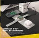 Бездротовий зарядний пристрій Travel MagSafe Charger 3 in 1 для iPhone, Apple Watch, Apple AirPods 15 W / 5 W /2.5 W Білий - зображення 5
