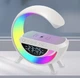 Светильник с беспроводной зарядкой для телефона BT-3401 колонка Bluetooth FM радио ночник RGB подсветка&nbsp;Белый - изображение 1