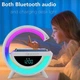 Светильник с беспроводной зарядкой для телефона BT-3401 колонка Bluetooth FM радио ночник RGB подсветка&nbsp;Белый - изображение 4