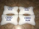 Набір подушок на підголівник AUDI/АУДІ (4шт) білі з синім логотипом - зображення 2