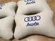 Набір подушок на підголівник AUDI/АУДІ (4шт) білі з синім логотипом - зображення 3