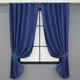 Комплект коротких штор VR-Textil Лен Мешковина № 1376ш Синий 130х170 см 2 шт (35-0124) - изображение 1