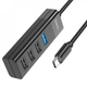 Адаптер хаб Type C Hoco HB25 Type-C to USB2.0*3+USB3.0 black - изображение 4