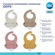 Canpol babies Слинявчик силіконовий з кишенькою DOTS - бежевий 51/029_bei 5901691876781 - изображение 3