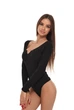 Боді Victoria's Secret Pink Bodysuit Long Sleeves Lightweight чорне розмір XS - зображення 2