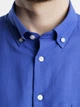 Сорочка чоловіча синя Arber LINEN SHIRT 2 43-44 зріст 5 синій (M05.13.06.222) - изображение 6