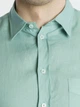 Сорочка чоловіча зелена Arber LINEN SHIRT 1.1 43 зріст 4 зелений (M05.21.34.321) - зображення 5