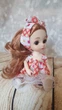 Шарнирная кукла BJD в платье "Клубника" 16см ( 0076119) - изображение 2