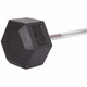 Штанга фіксована пряма гумова Rubber Hexagon Barbell 50кг Record (гриф l-95см) (TA-6230-50) - изображение 3