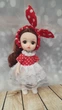 Шарнирная кукла BJD красное платье "Горох" 16см (К243) - изображение 2