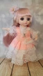 Кукла шарнирная BJD с 3D глазами, белыми волосами 16 см K104 - изображение 2