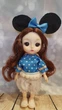 Шарнирная кукла BJD Мики в голубой кофте в горох 16см (К010) - изображение 4