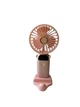 Аккумуляторный мини ручной вентилятор Mini Fan Z9 с индикатором заряда на 5 скоростей с подставкой для телефона и ремешком на шею Розовый - изображение 4