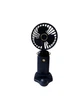 Аккумуляторный мини ручной вентилятор Mini Fan Z9 с индикатором заряда на 5 скоростей с подставкой для телефона и ремешком на шею Синий - изображение 4