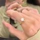Кольцо Белая роза золотистая - изображение 7