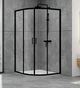Комплект: Душова кабіна DUSEL EF182 Black matt 900*900, скло прозоре+ Душова система зі змішувачем DUSEL LACIO Black - зображення 2