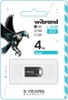 Флеш-накопичувач моноблок Flash Wibrand USB 2.0 Hawk 4Gb WI2.0/HA4M1B Black - зображення 2