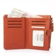Женский кожаный кошелек Classik DR. BOND WN-23-17 orange - изображение 6