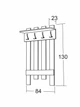 Вешалка Furnigrade В - 5 белая 1300х840х230 - изображение 4