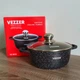 Кастрюля Vezzer с крышкой 2.5 л Черная (VZ8038) - изображение 5