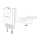 Мережевий зарядний пристрій з кабелем HOCO C81A Asombroso single port charger set(Type-C) White - изображение 7