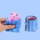 Антистресс игрушка Фуфлик "Выпрыгивающая белка", 6,5x6,5см, Голубой - изображение 1
