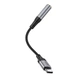 Аудіокабель Hoco LS36 Type-C AUX 3,5 mm female 12 см Black (6942007608886) - зображення 4