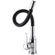 Смеситель для кухни DOMINO ELLIPSE DCC-203L-BLACK гофровил Черный, на Гайке - изображение 3