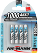 Akumulator uniwersalny Ansmann AAA Ni-MH 1000 mAh 4 szt. (4013674030880) - obraz 2