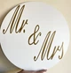 Надпись наклейка На Баннер Mr & Mrs Золото - изображение 2