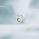 Серебряная серьга-каффа "Луна" (матовая) 122703l Онікс - изображение 4
