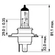 Галогенова лампа PHILIPS 13342MDC1 H4 75/70W 24V P43t MasterDuty - зображення 2
