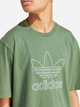 T-shirt męski bawełniany adidas Adicolor Trefoil IR7993 M Oliwkowy (4066759599765) - obraz 3