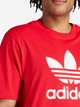 T-shirt męski bawełniany adidas Adicolor Trefoil IR8009 L Czerwony (4066759600041) - obraz 4