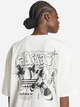 T-shirt damski oversize adidas Graffiti IS2845 S Biały (4066766007499) - obraz 5