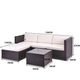 Садовая мебель Chomik GARDEN LINE ATRANI коричневый + кремовые подушки - изображение 8
