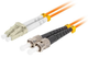 Patchcord optyczny Lanberg ST/UPC - LC/UPC 50/125 OM2 Duplex 10 m Orange (FO-STLU-MD21-0100-OG) - obraz 1